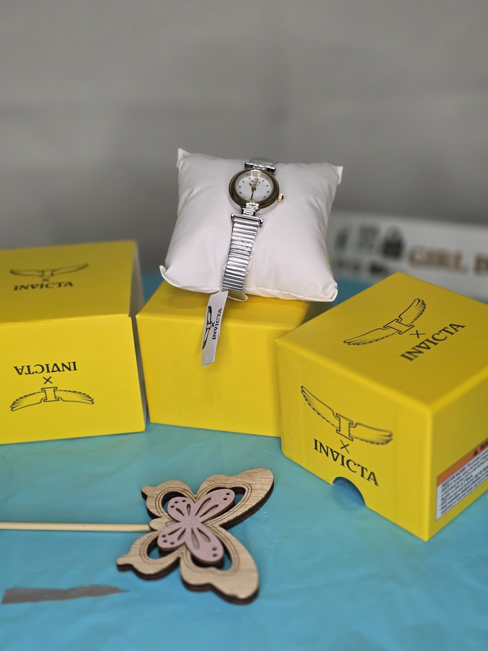 Invicta Two-Tone Silver and Gold Ladies Watch with Mother-of-Pearl Dial - Picture 4 of 5